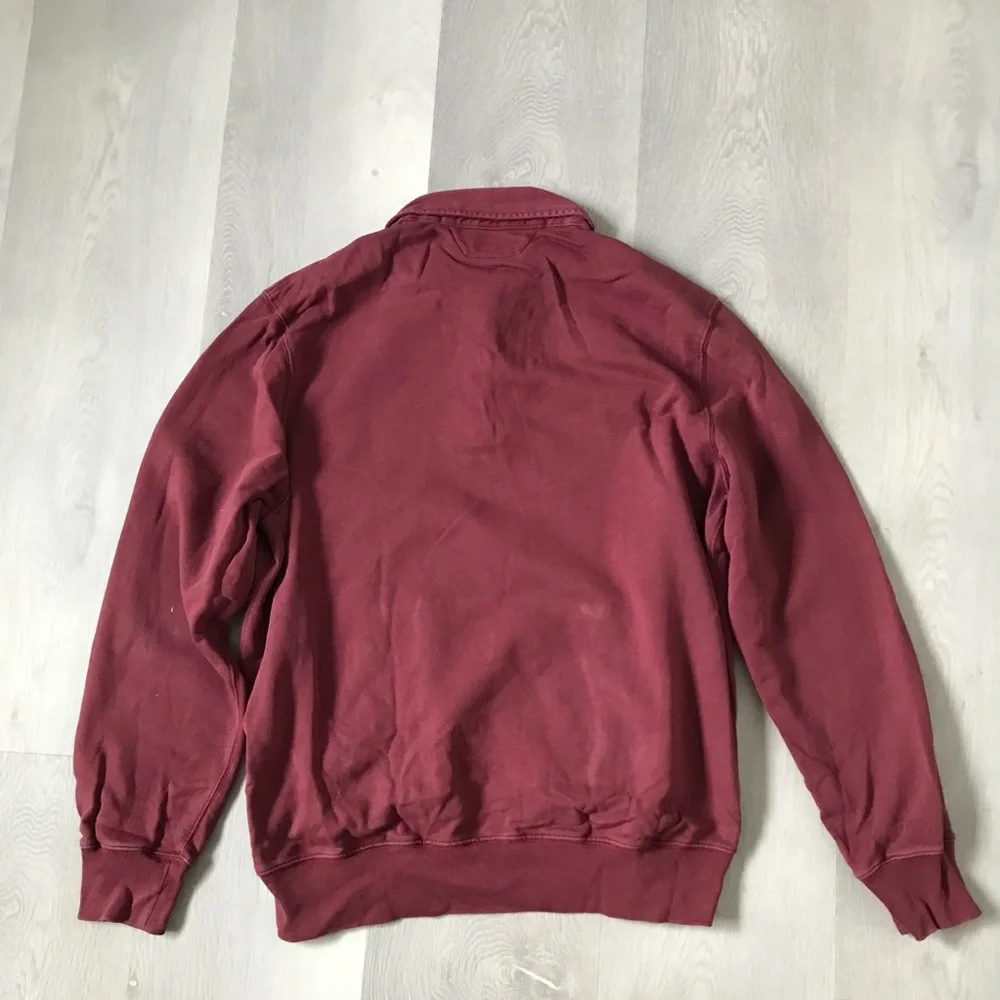 J CREW BURGUNDY LONG SLEEVE COLLARED HENLEY WOMENS XL